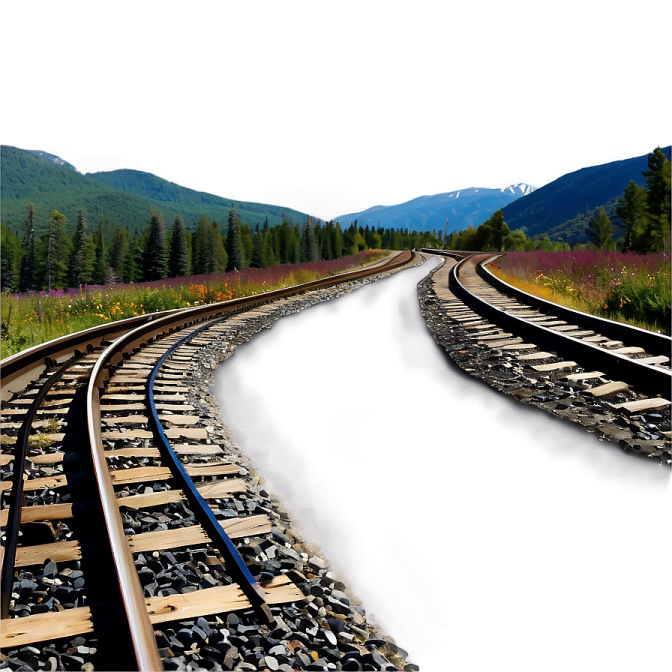 a long train track