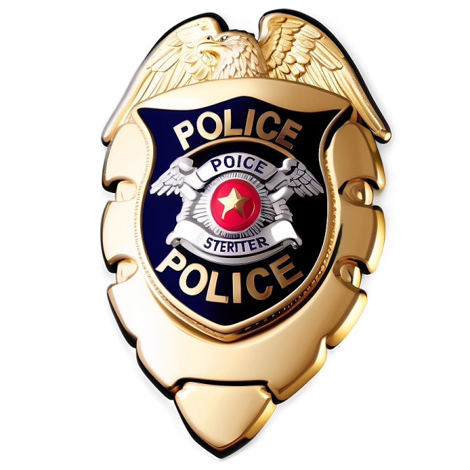 a police badge on a white background