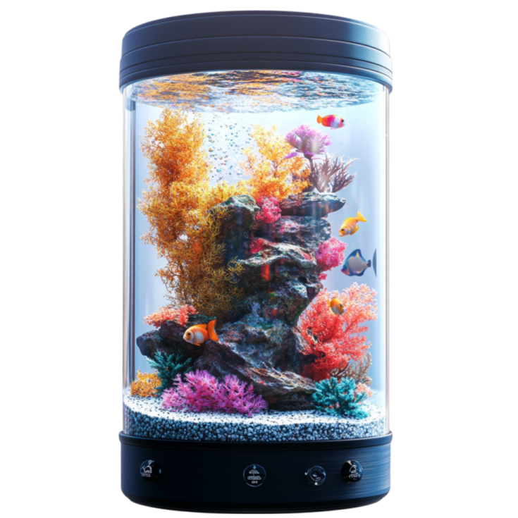 a fish tank with an aquarium in it