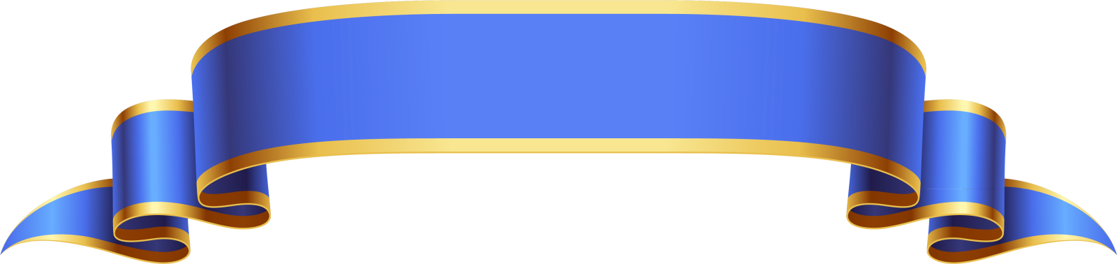 a blue and gold ribbon