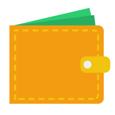 a wallet with a credit card in it
