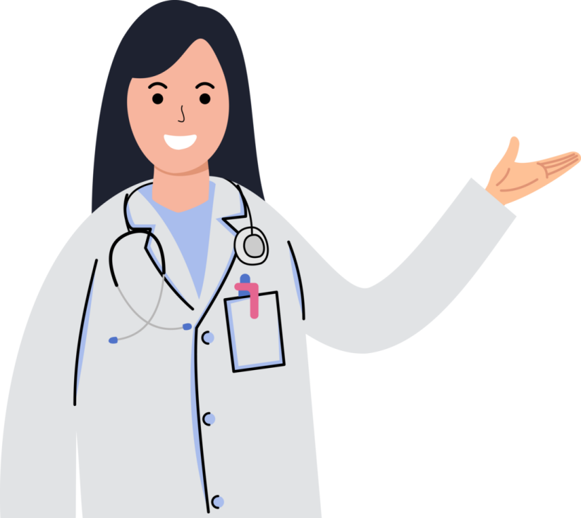 illustration of a female doctor