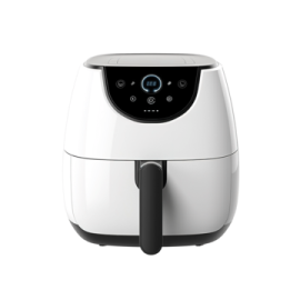 a white and black air fryer
