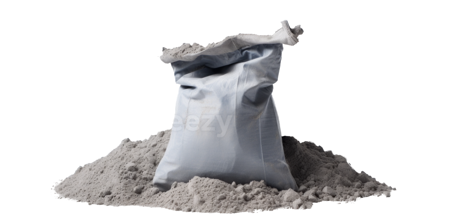 a bag of sand on a white background