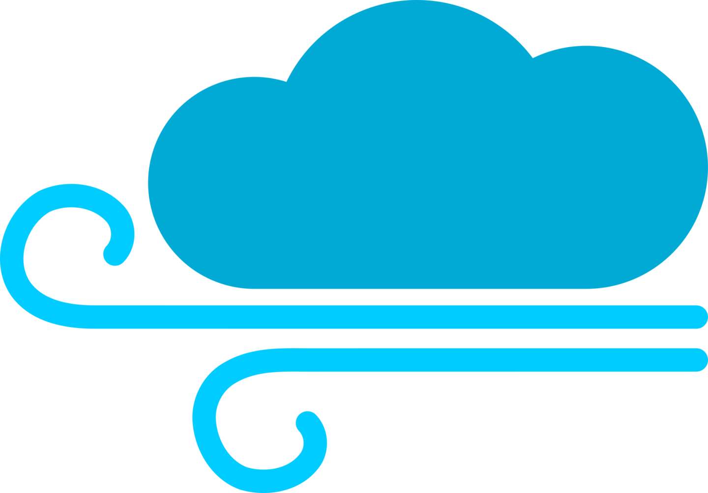 a blue cloud on top of a shelf