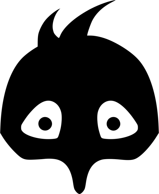 a black and white silhouette of a bird