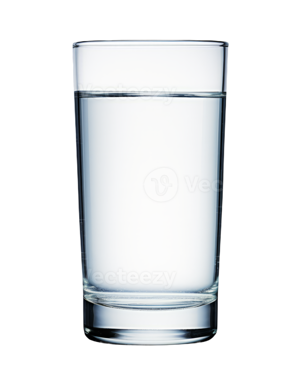 a glass of water on a white background