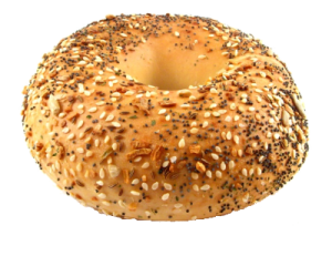 a bagel on a white background