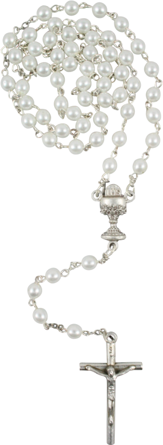 a rosary with a cross on it