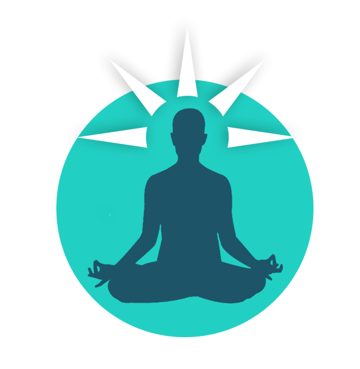 a silhouette of a person meditating in a yoga pose