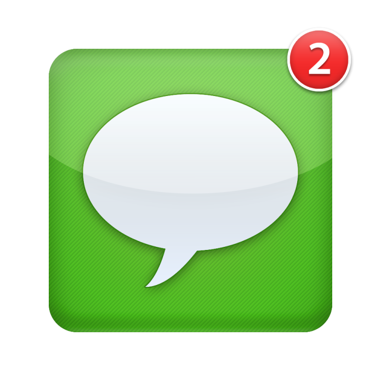 a green square icon with a white speech bubble
