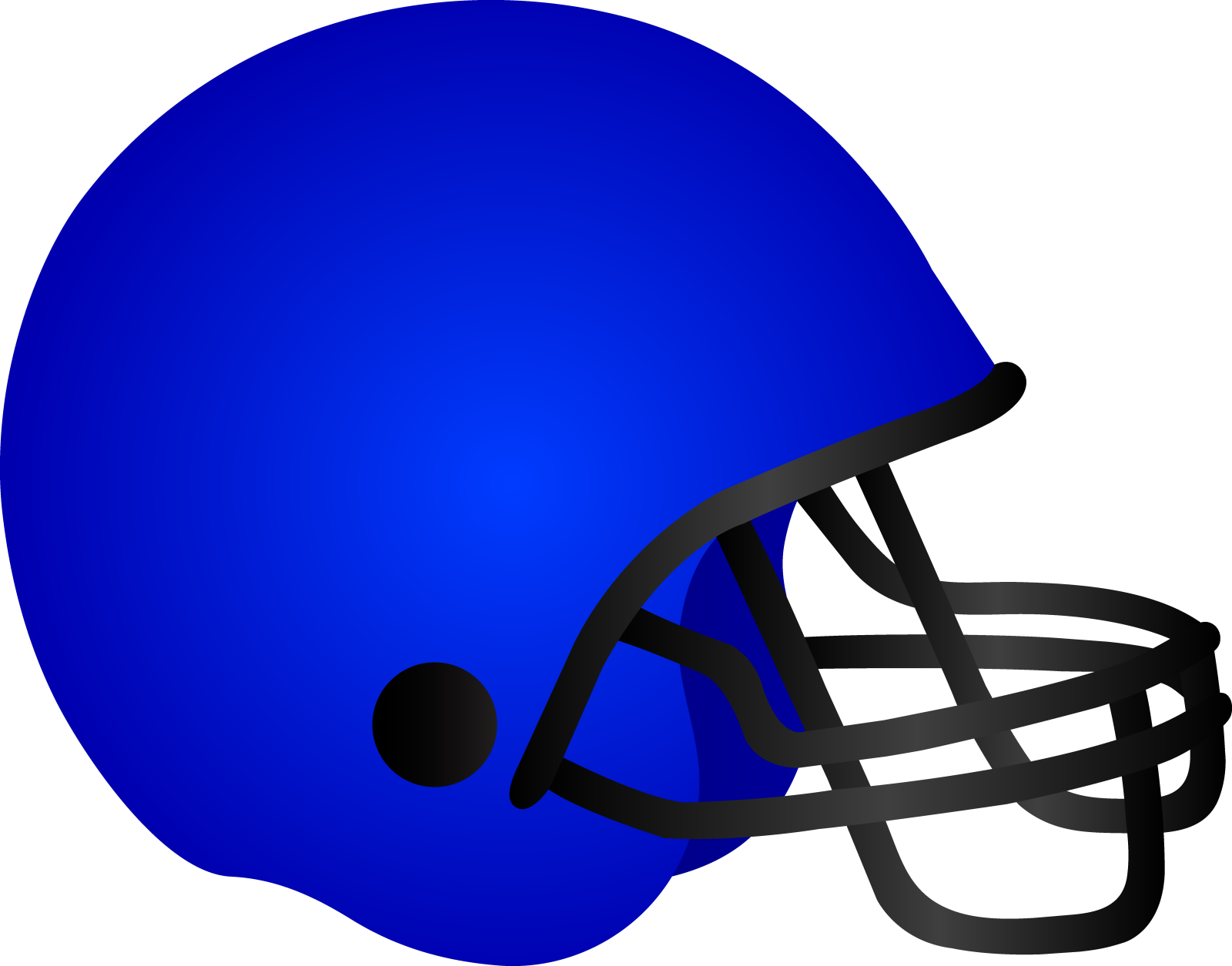 a blue football helmet
