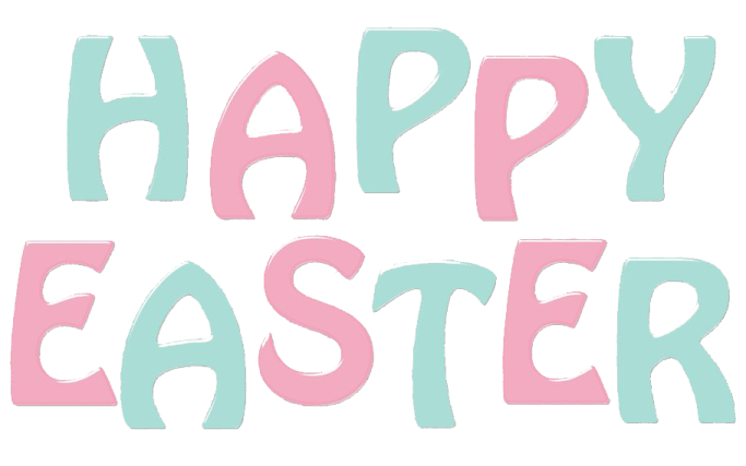 the words happy easter on a white background
