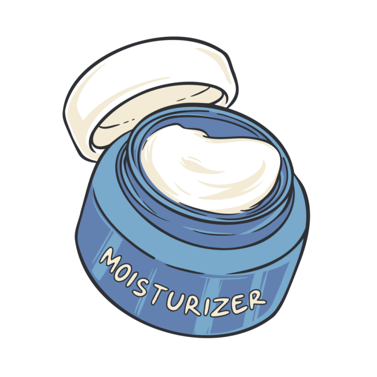 a jar of moist cream on a white background
