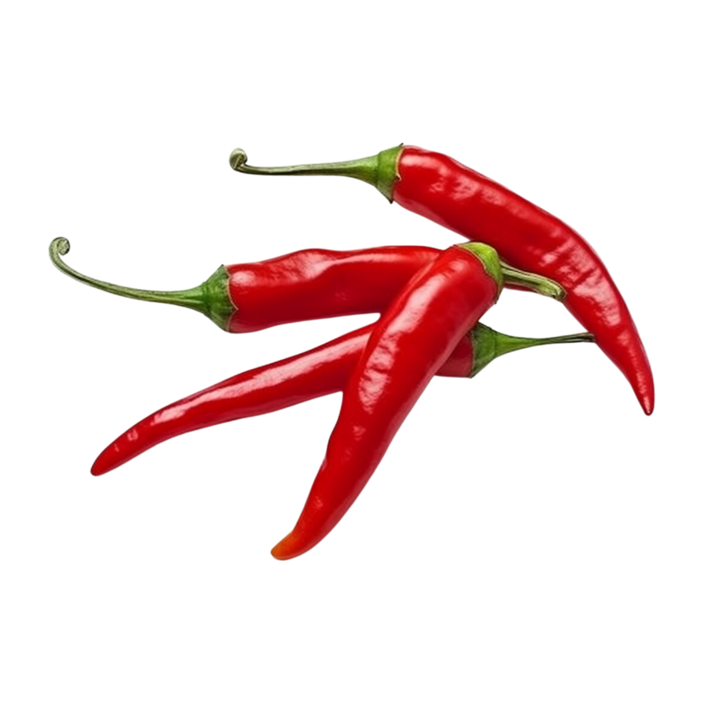 two chili peppers on a white background