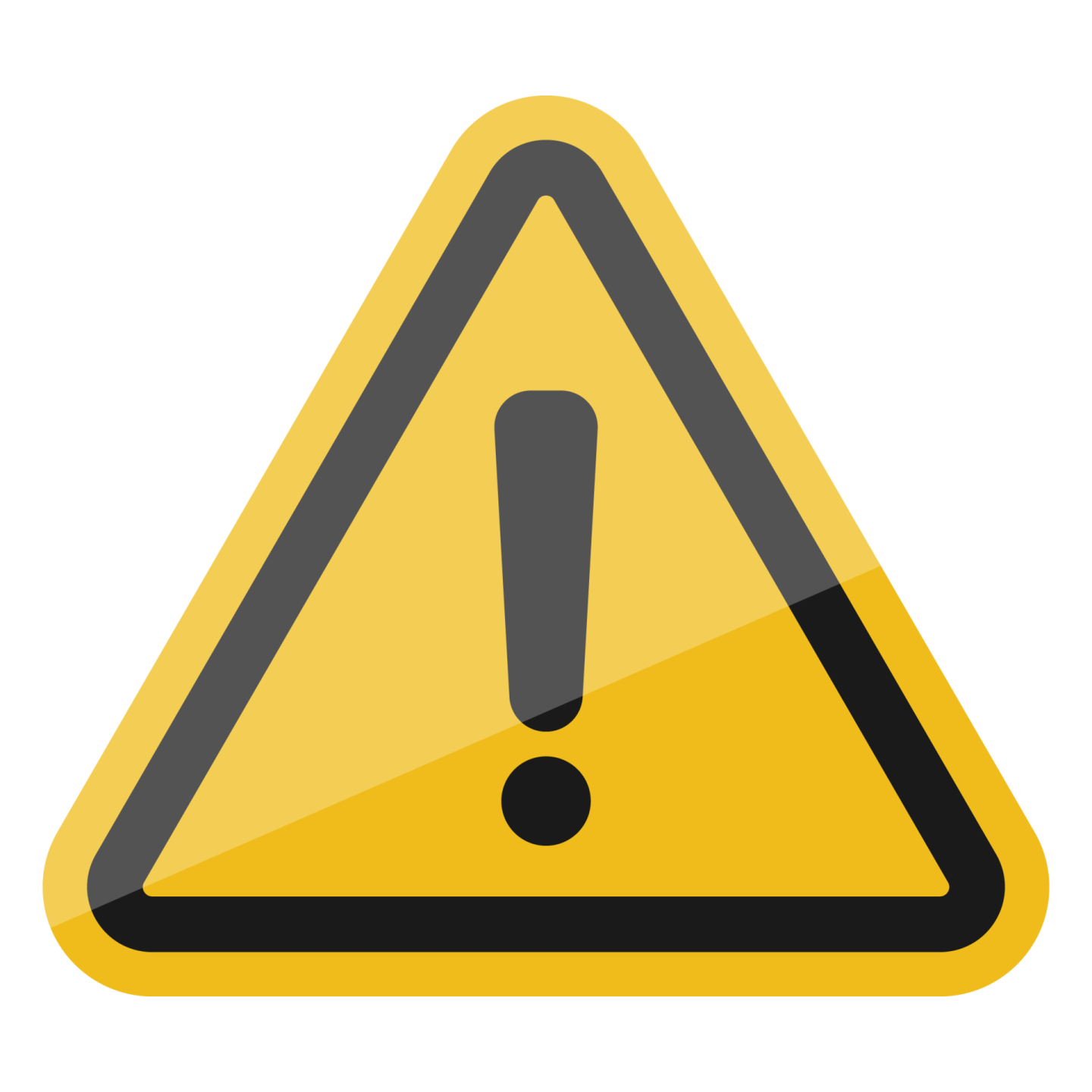 a yellow and black triangular warning sign