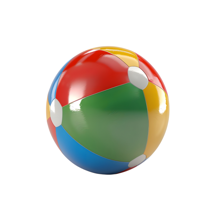 a beach ball on a white background
