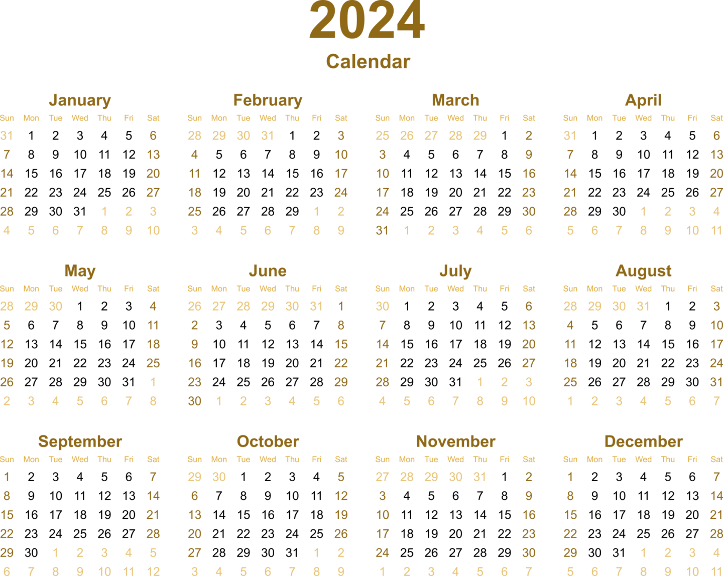 a 2021 calendar with the holidays on it