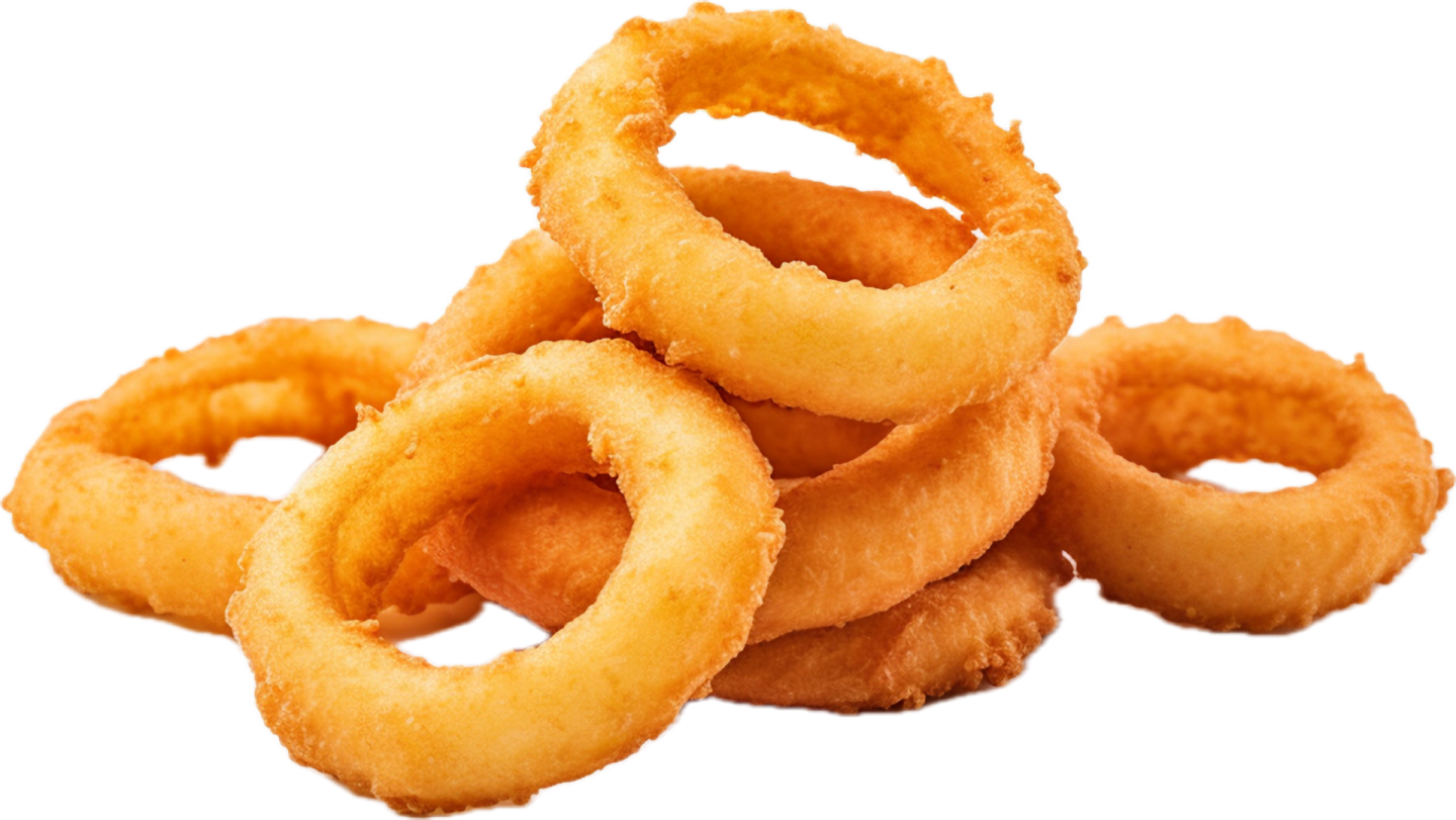 a pile of onion rings