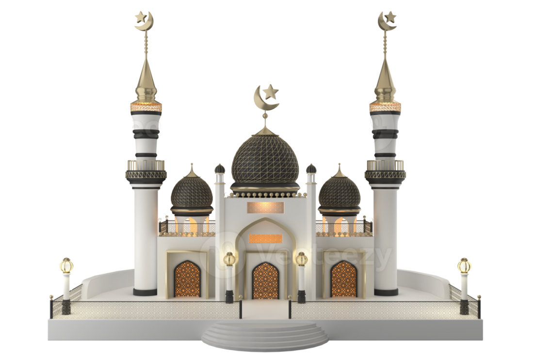 a 3d model of a mosque