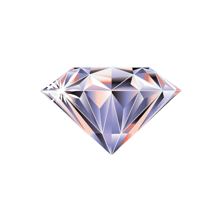 a diamond on a white background