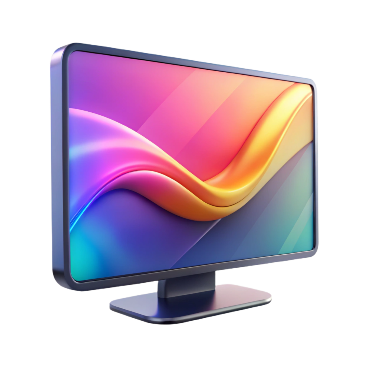 a computer monitor with a curved screen