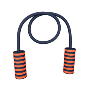a pair of orange and black resistance bands