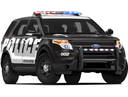 a police car on a white background