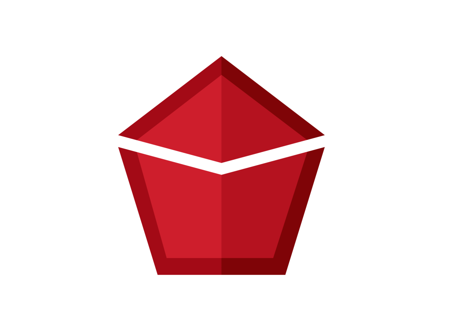a red box with a white stripe on it