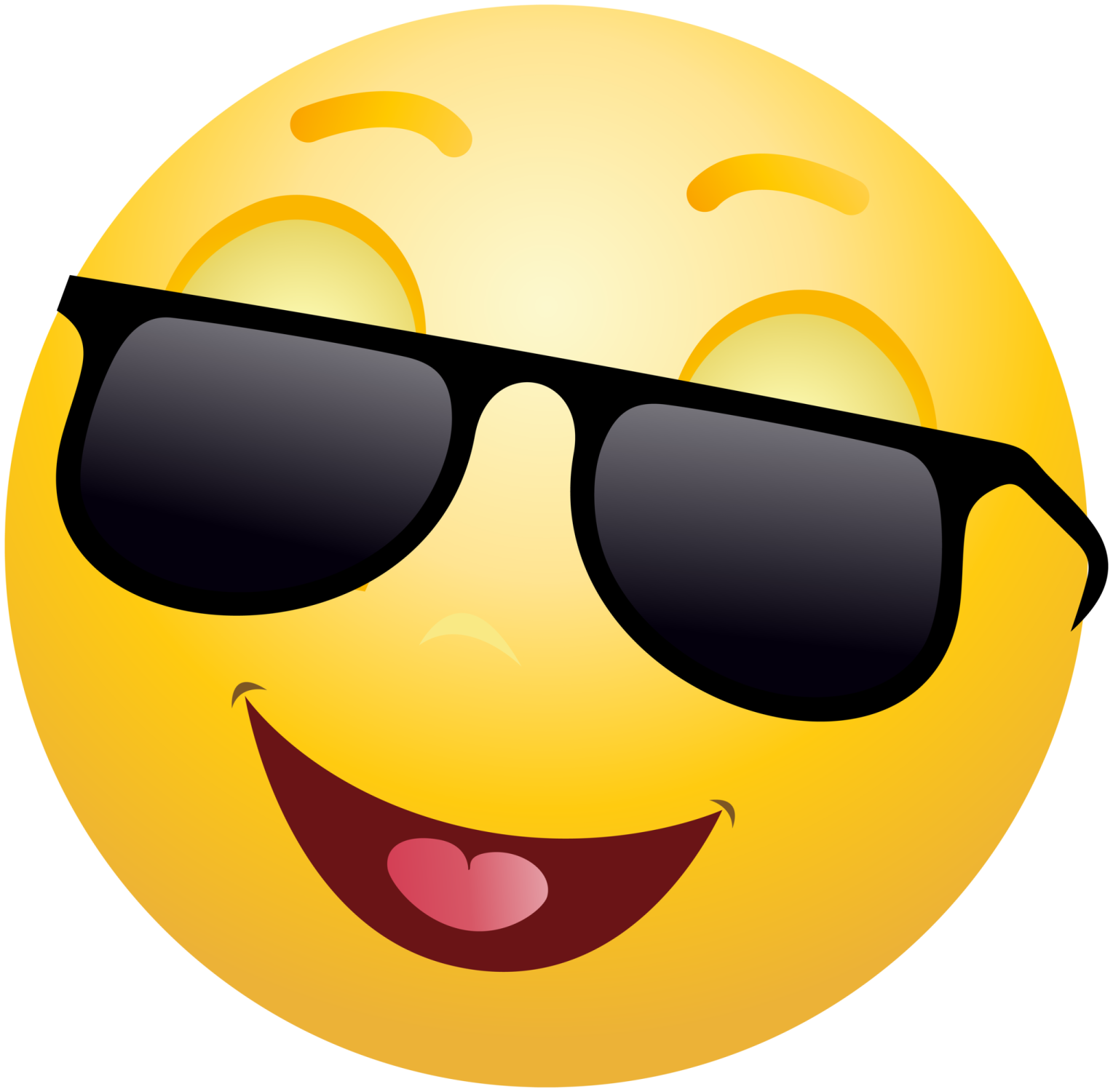 a smiley face with sunglasses on it's face