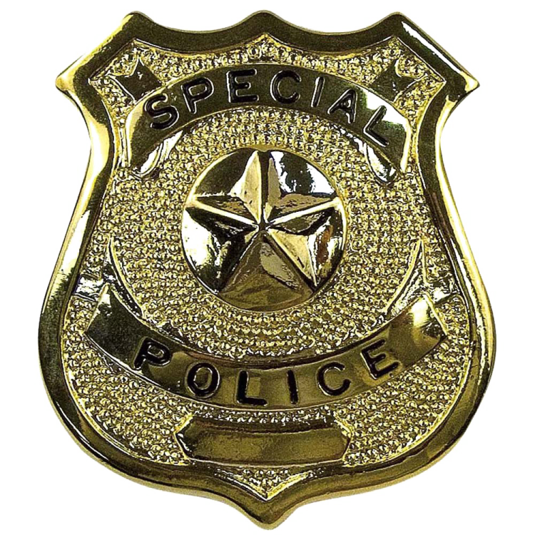 a police badge on a white background
