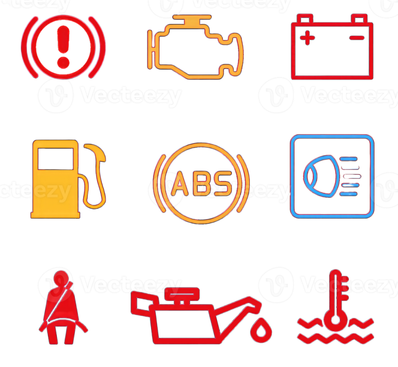 a set of different colored icons