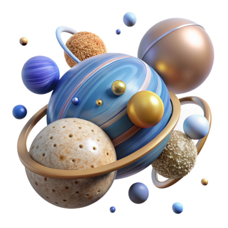 an image of the planets and their satellites