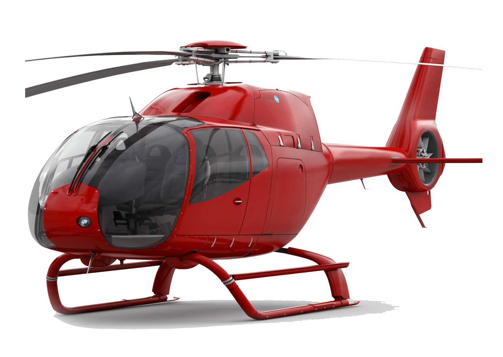 a red helicopter on a white background