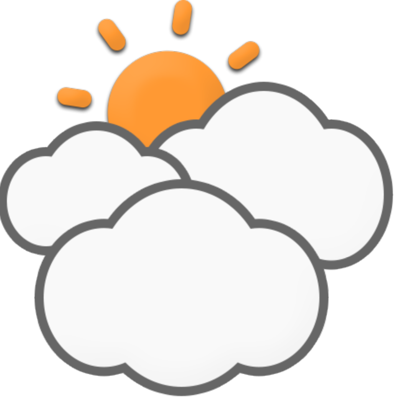 a cloud with the sun behind it