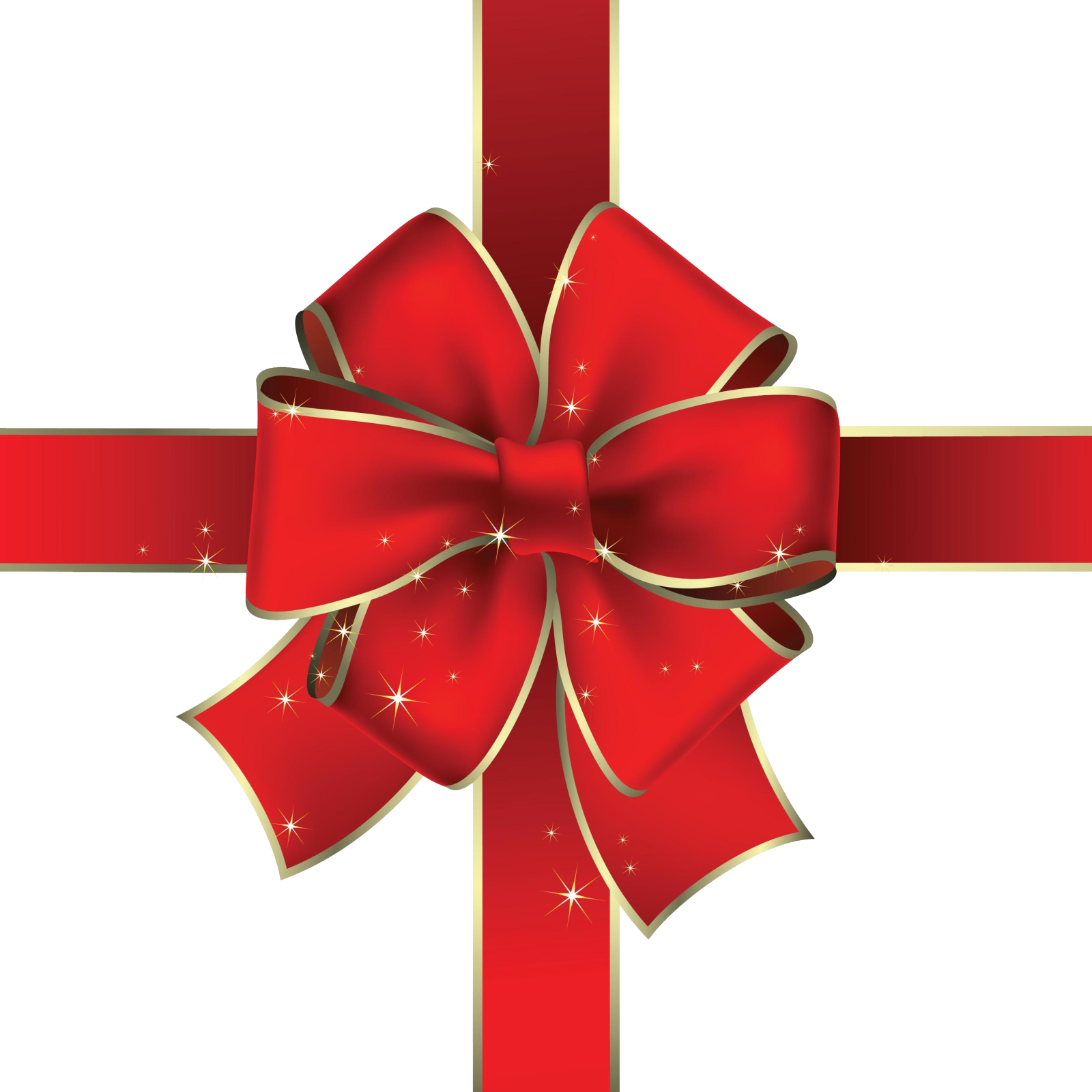 a red bow with stars on it