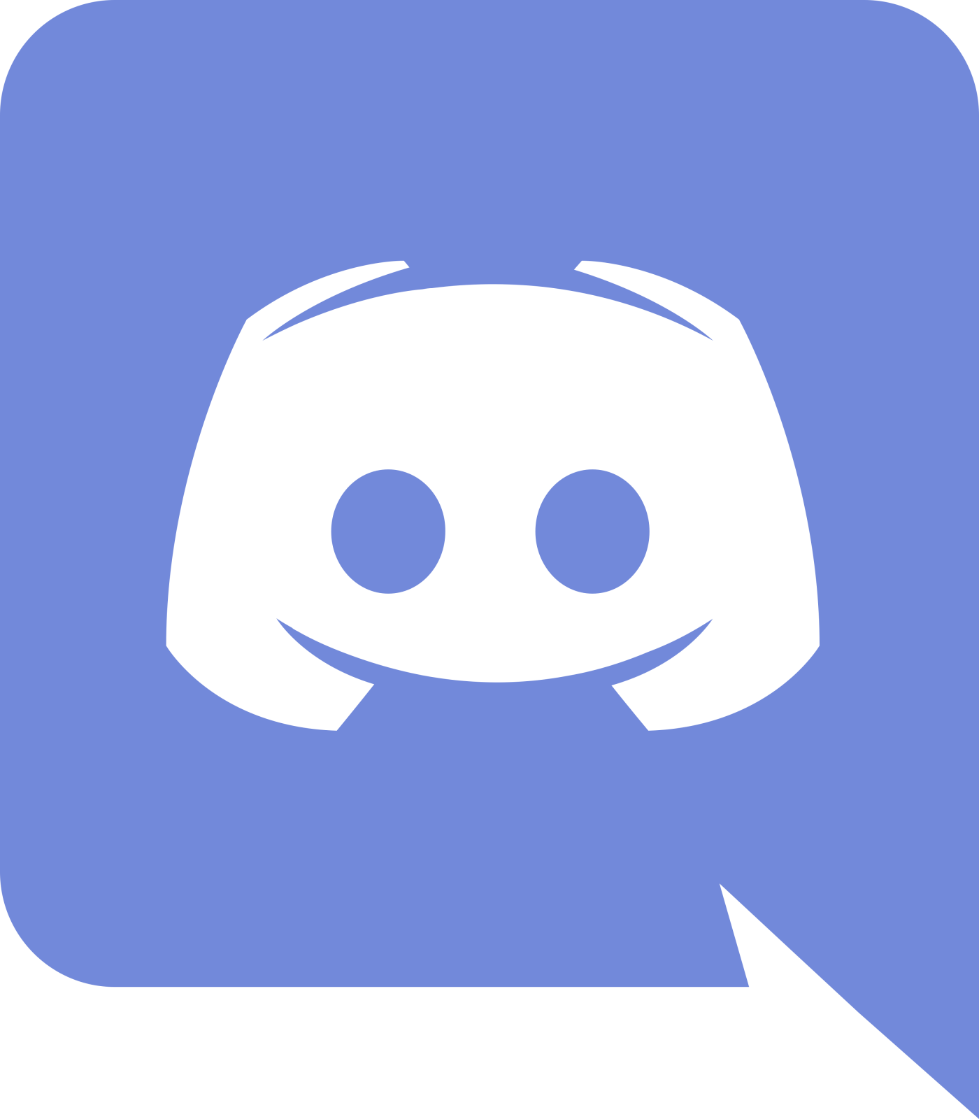 a blue speech icon with a smiley face