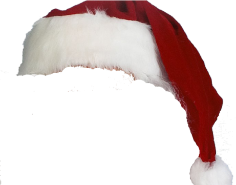 a red and white santa hat on a white background