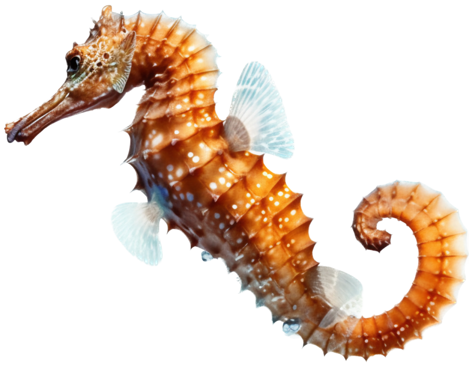 a close up of a sea horse