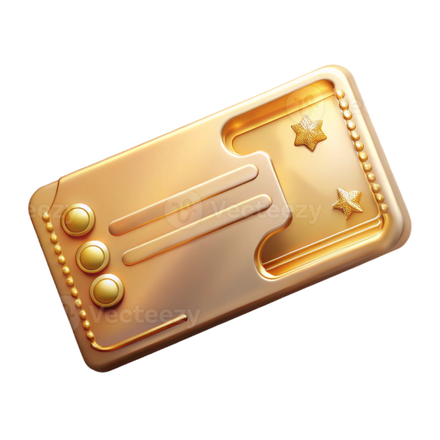 a gold button with a star on it
