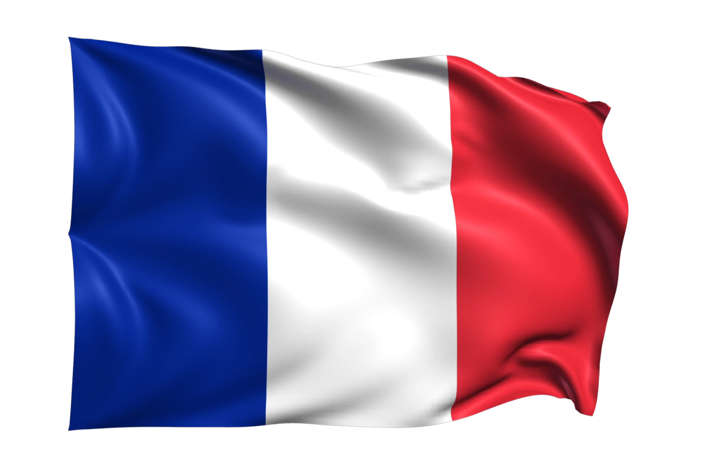 the flag of france on a white background