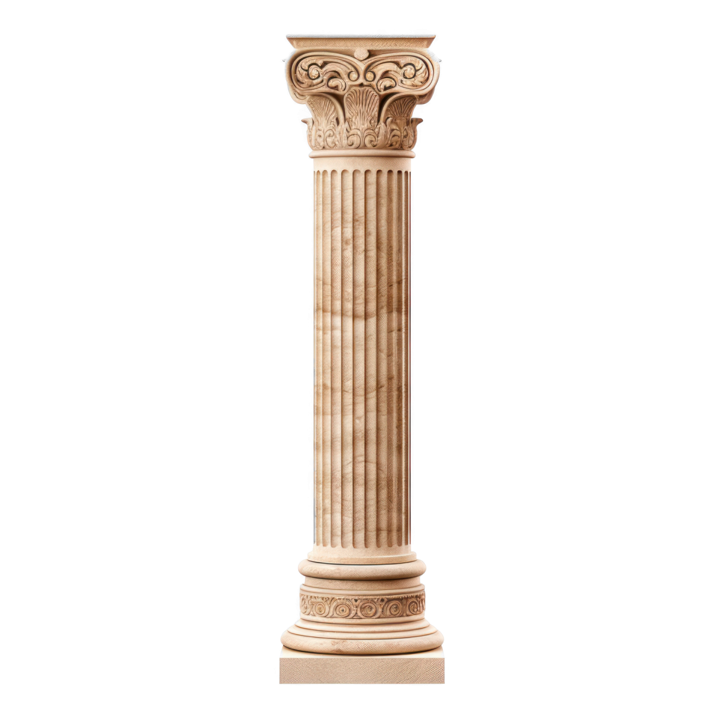a marble column on a white background