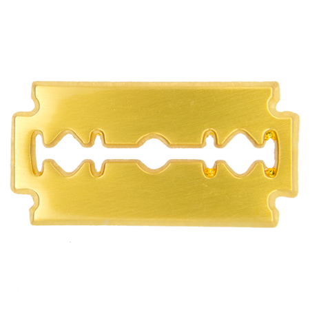 an image of a gold plated metal buckle