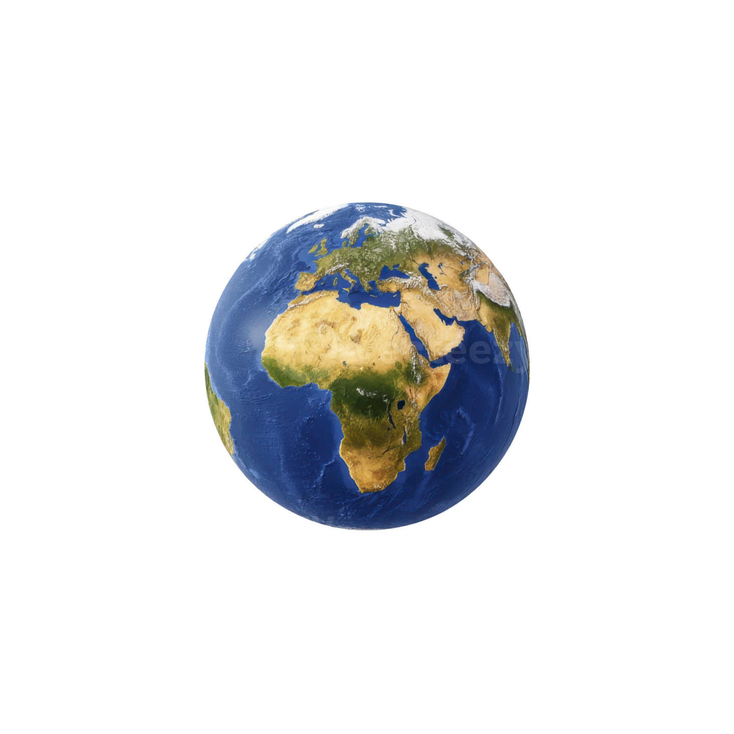 the earth on a white background