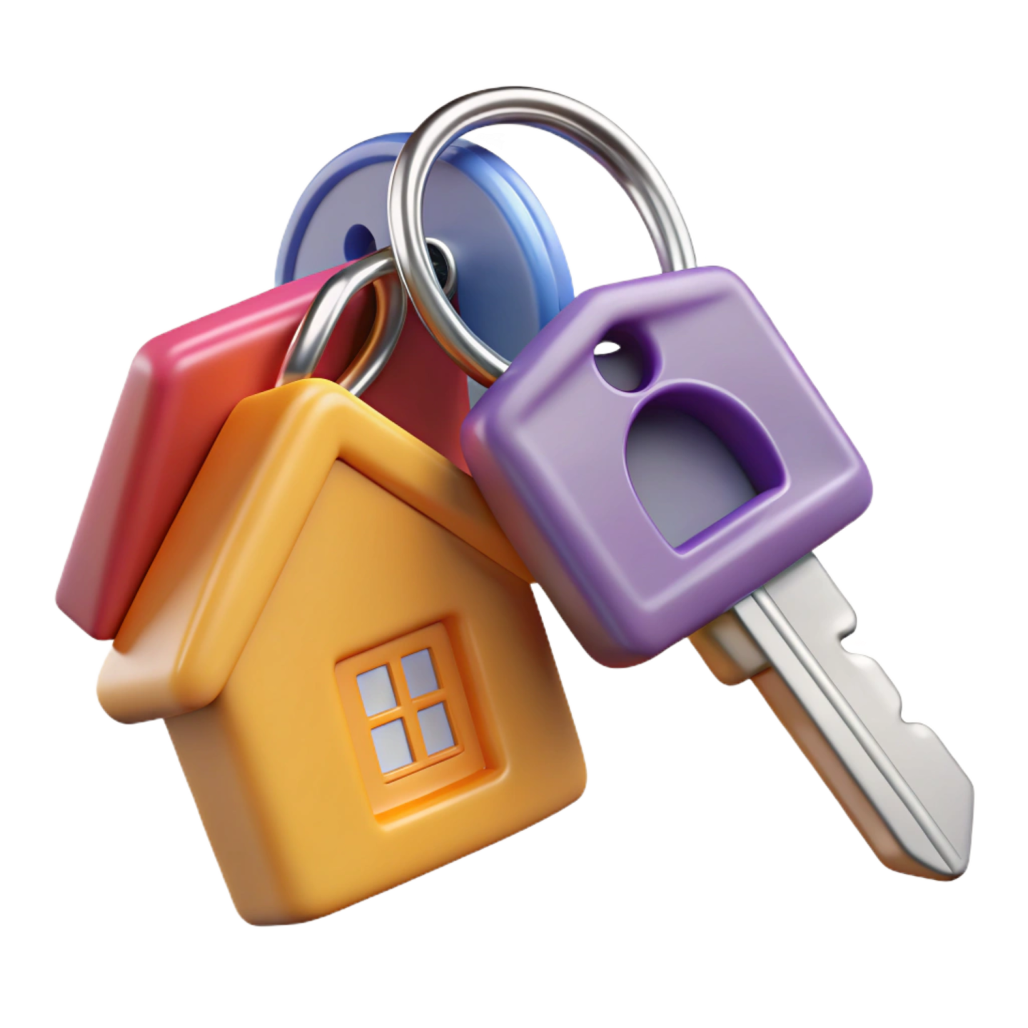 a house with two keys attached to it