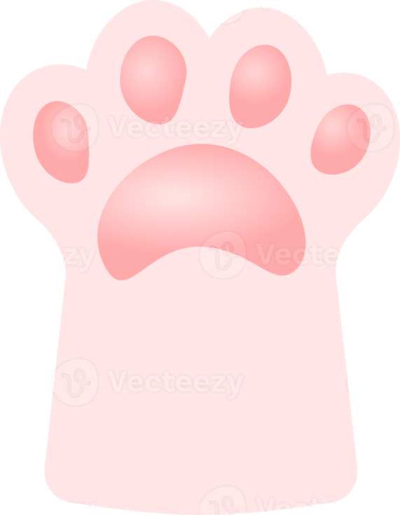 a pink paw print on a white background