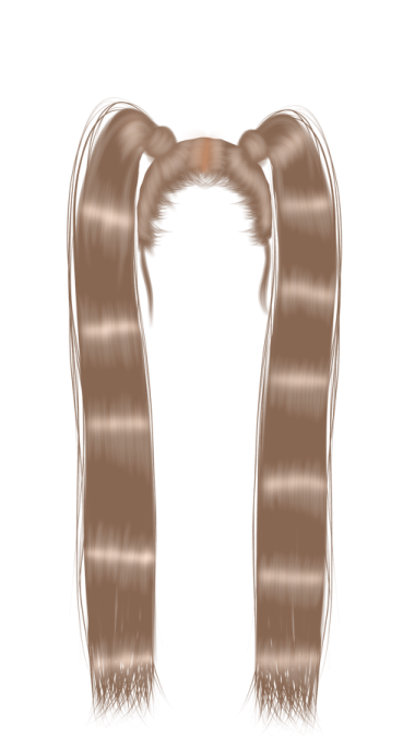 a drawing of long brown hair