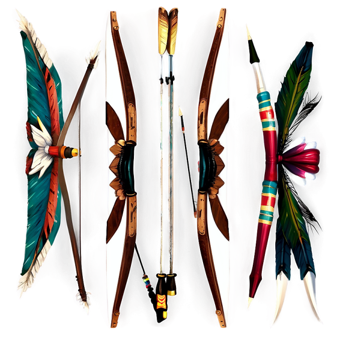 three arrows with feathers on them