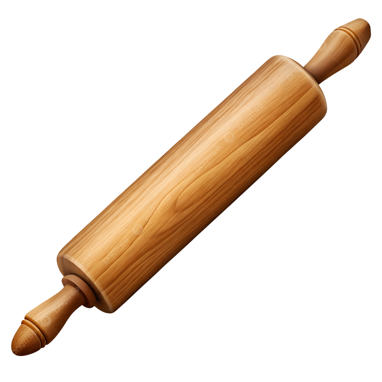 a wooden rolling board on a white background