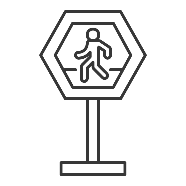a black and white illustration of a stop sign